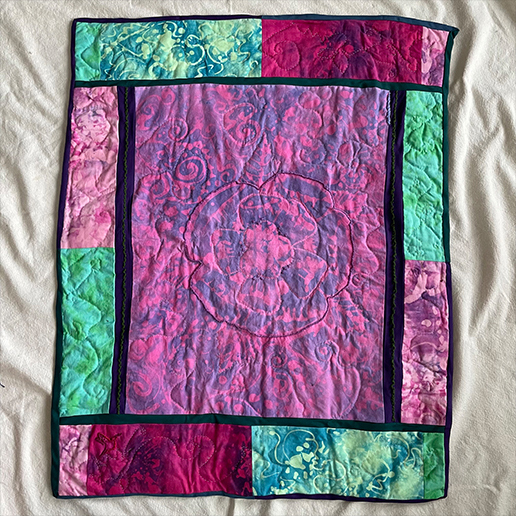 cotton batik quilt for Yasmina 2023