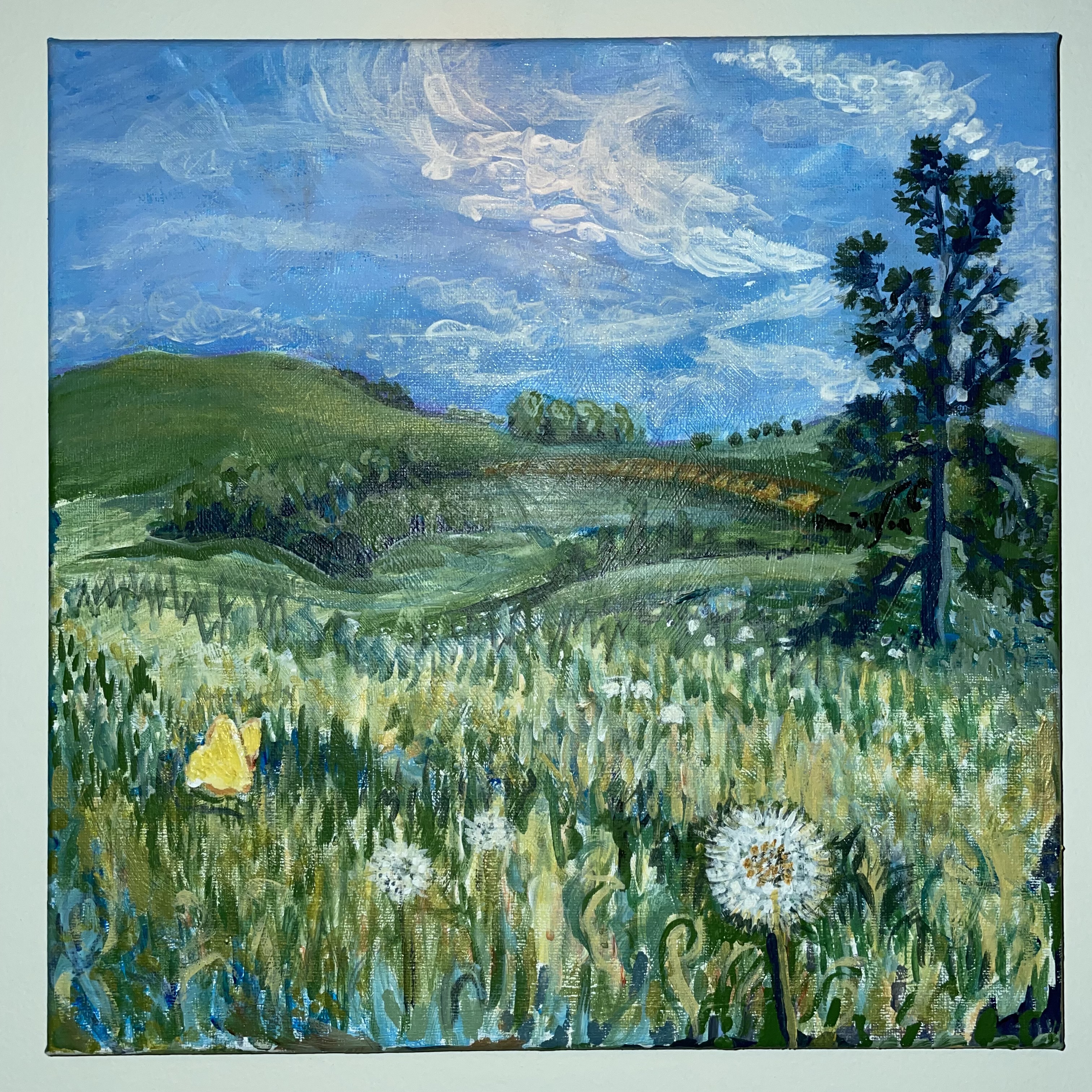 dandelion season 2020 acrylic on canvas